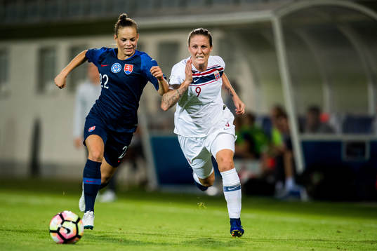 Terezia Kulova  of Slovakia and Isabell Herlovsen of Norway