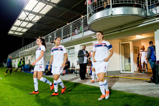 Ingrid Syrstad Engen, Ingrid Moe Wold and Maren Mjelde of