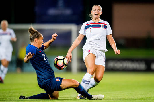 Lucia Harsanyova of Slovakia and Lisa-Marie Karlseng Utland