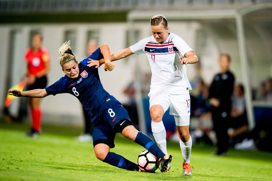 Klaudia Fabova of Slovakia and Kristine Minde of Norway