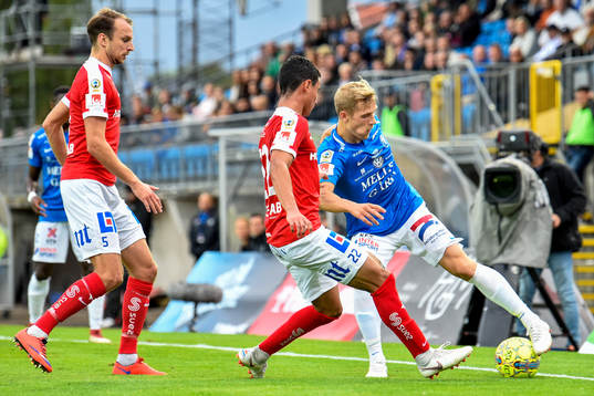 Trelleborgs Erik Andersson och Norrköpings Ian Smith och