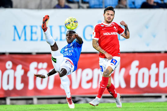 Trelleborgs Kofi Sarkodie och Norrköpings David Moberg