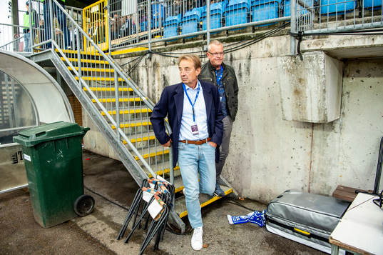 Tom Prahl och Sveriges förbundskapten Janne Andersson