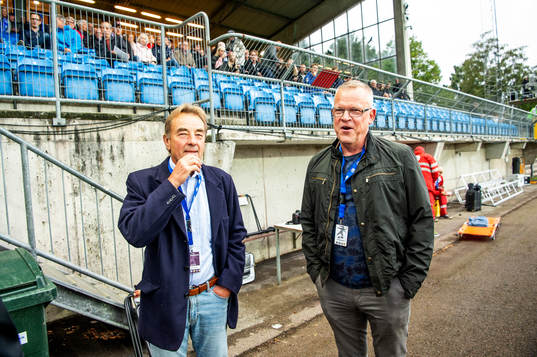 Tom Prahl och Sveriges förbundskapten Janne Andersson