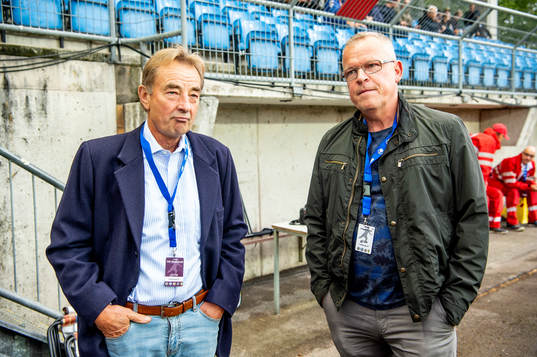 Tom Prahl och Sveriges förbundskapten Janne Andersson