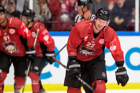 Lars Bryggman of Malmö Redhawks celebrates