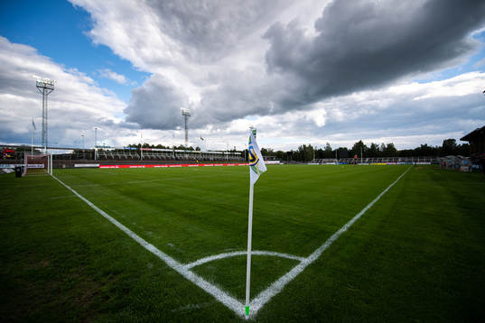 Planen innan fotbollsmatchen i supperettan mellan Degerfors