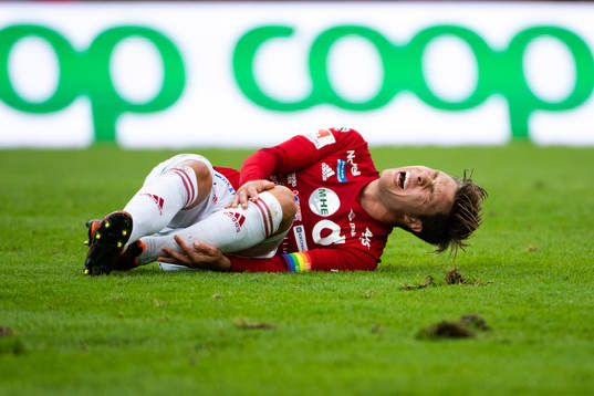 Degerfors Nikola Ladan har ont