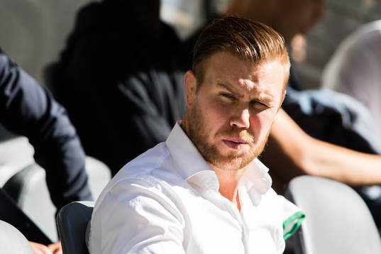 Hammarbys fystränare Jimmy Lidberg innan fotbollsmatchen i