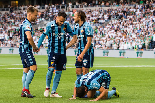 Djurgårdens Jacob Une Larsson, Dzenis Kozica  och Kevin