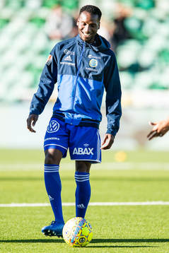 Sundsvalls Peter Wilson innan fotbollsmatchen i Allsvenskan