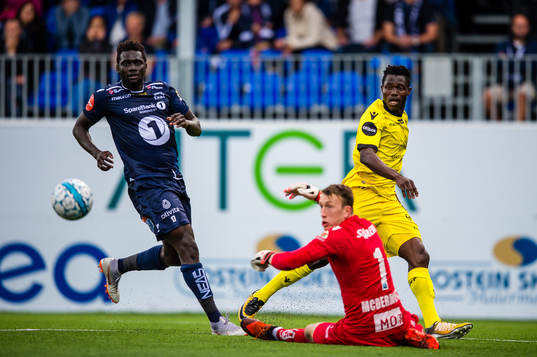 Aliou Coly of Kristiansund and Adeleke Akinola Akinyemi of