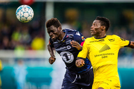 Aliou Coly of Kristiansund and Adeleke Akinola Akinyemi of