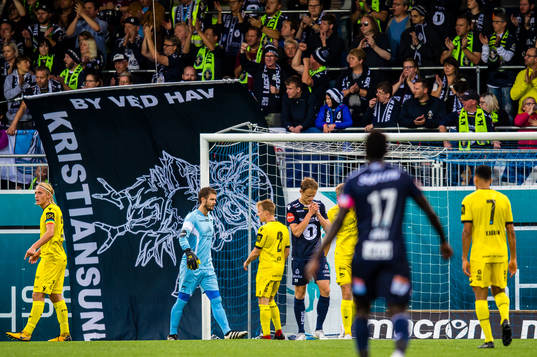 Karl Simon Alexandersson of Kristiansund looks dejected