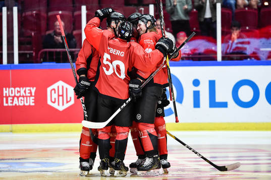 Lars Bryggman of Malmö Redhawks celebrates