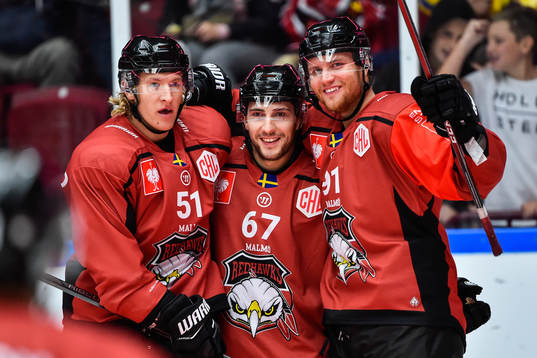Emil Sylvegård, Konstantin Komarek and Max Görtz of