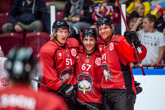 Emil Sylvegård, Konstantin Komarek and Max Görtz of