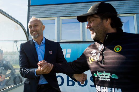 Lars Bohinen, head coach of Aalesund and Vegard Skogheim,