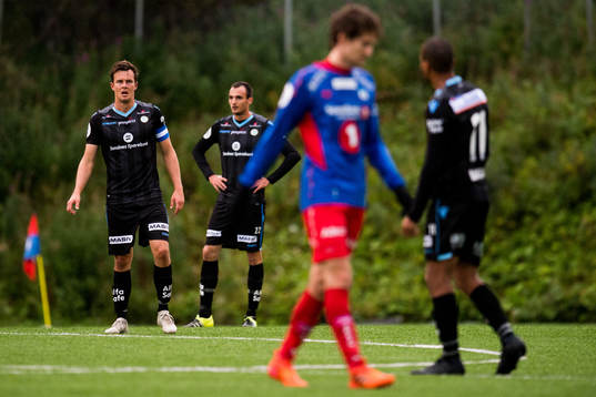 Niels Vorthoren of Sandnes Ulf looks dejected