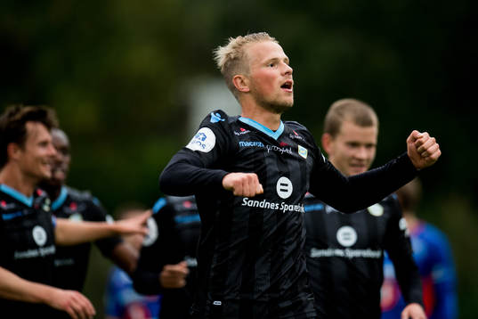 Tapio Heikkilä of Sandnes Ulf celebrates