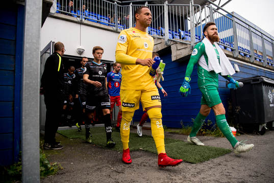 Goalkeeper Nicklas Frenderup of Sandnes Ulf