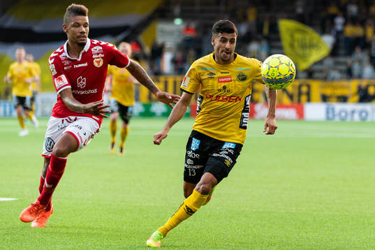 Elfsborgs Rami Kaib och Kalmars Mikael Dyrestam