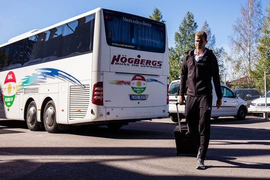 Dalkurds Eero Markkanen innan fotbollsmatchen i Allsvenskan