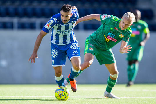 IFK Göteborgs André Calisir och Dalkurds Henrik Löfkvist