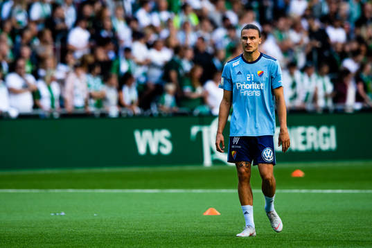 Djurgårdens Erik Johansson före  fotbollsmatchen i