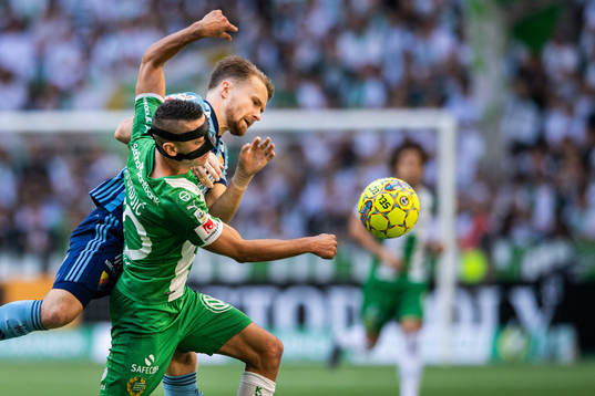 Hammarbys Nikola Djurdjic och Djurgårdens Jacob Une Larsson