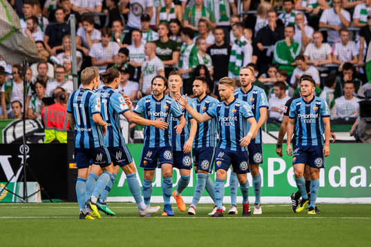 Djurgårdens spelare jublar