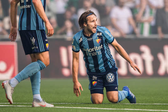 Djurgårdens Kevin Walker reagerar