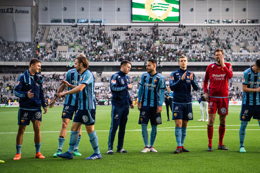 Djurgårdens spelare jublar