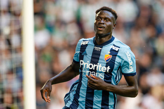 Djurgårdens Aliou Badji jublar