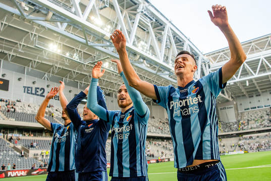 Djurgårdens Haris Radetinac jublar
