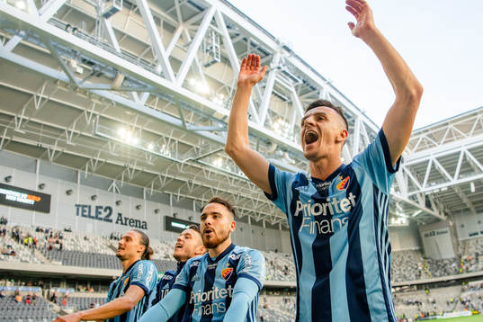 Djurgårdens Haris Radetinac jublar