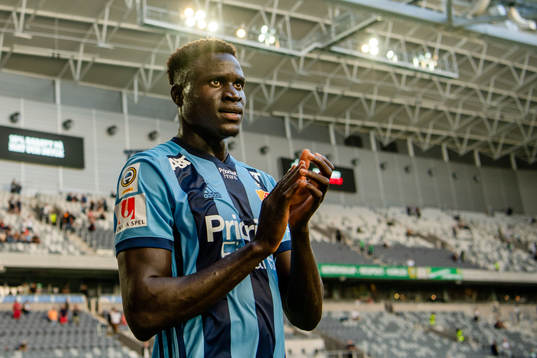 Djurgårdens Aliou Badji jublar