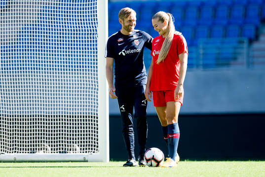 Martin Sjögren, head coach of Norway, and Lisa-Marie