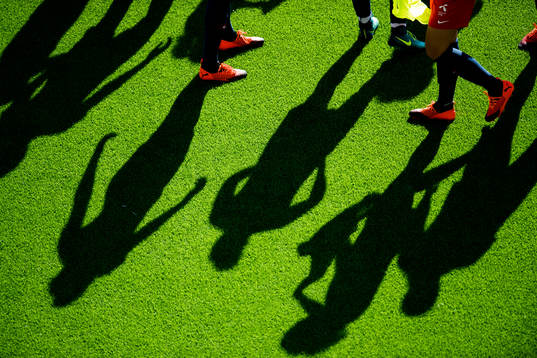 The shadows of the players of Norway