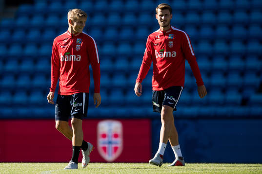 Martin Ødegaard and Håvard Nordtveit of Norway
