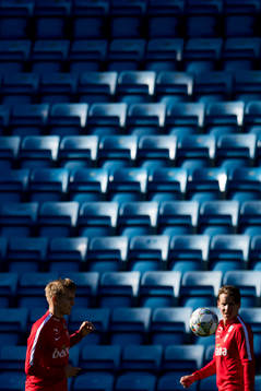 Martin Ødegaard and Stefan Johansen of Norway