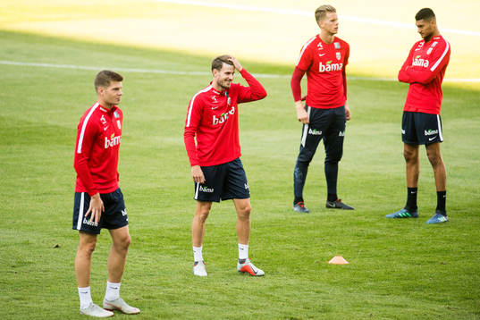 Alexander Sørloth, Håvard Nordtveit, goalkeeper Ørjan