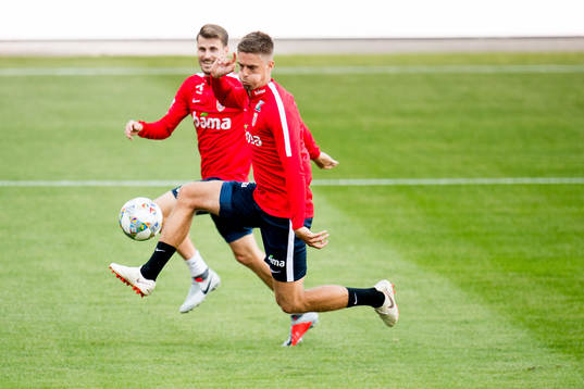Håvard Nordtveit and Markus Henriksen of Norway
