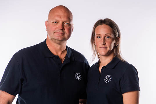 Leksands tränare Ulf Hedberg och Sofia Engström