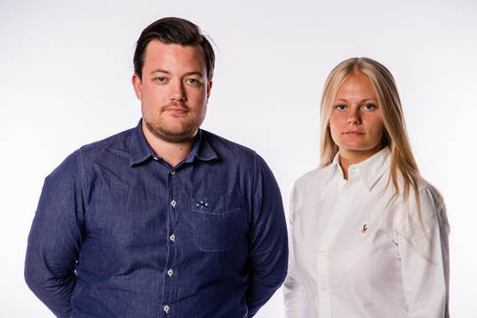 Göteborgs tränare Oscar Annell och Jennifer Carlsson