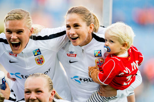 Kristine Leine and Ingrid Ryland celebrate