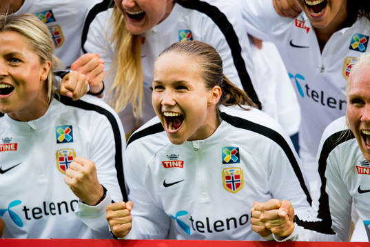 Guro Reiten of Norway celebrates