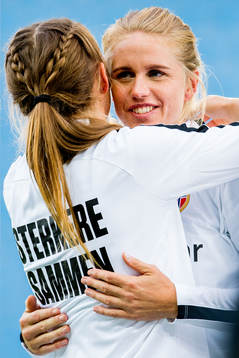 Elise Thorsnes of Norway celebrates