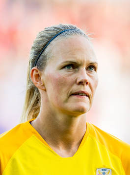 Goalkeeper Ingrid Hjelmseth of Norway