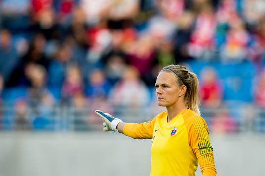 Goalkeeper Ingrid Hjelmseth of Norway